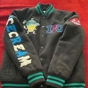 Billionaire Boys Club Ice Cream Black Varsity Jacket.